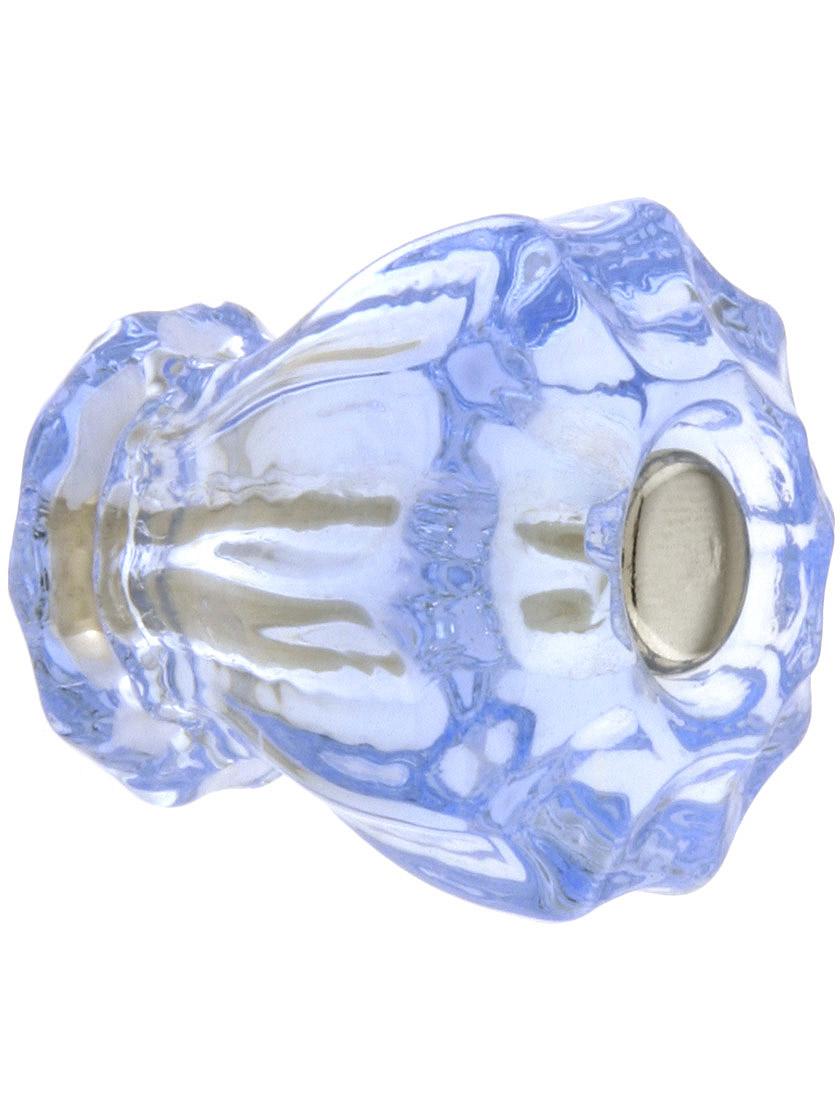 Small Fluted Glass Knob With Nickel Bolt House of Antique